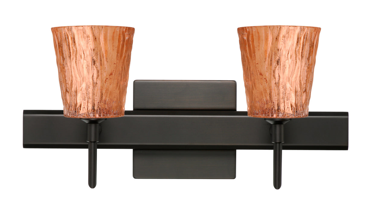 Besa 2SW-5125CF-BR-SQ Wall Sconce, Bronze
