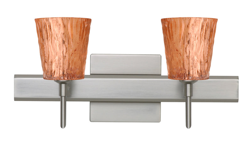 Besa 2SW-5125CF-SN-SQ Wall Sconce, Satin Nickel
