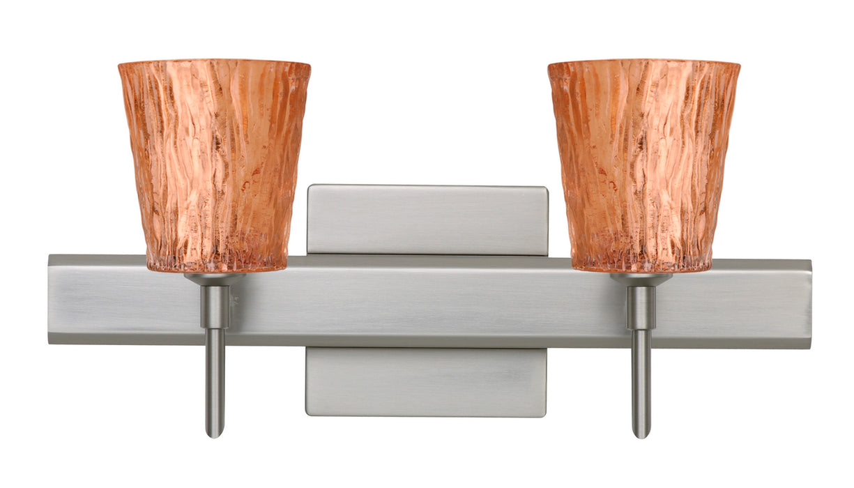 Besa 2SW-5125CF-SN-SQ Wall Sconce, Satin Nickel