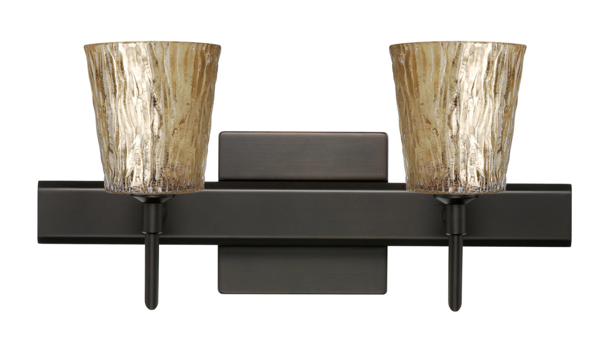 Besa 2SW-5125GF-BR-SQ Wall Sconce, Bronze