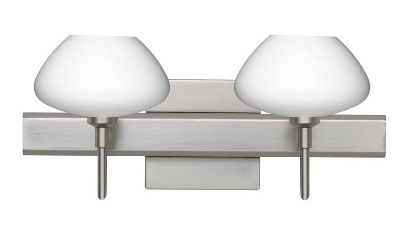 Besa 2SW-541007-SN-SQ Wall Sconce, Satin Nickel