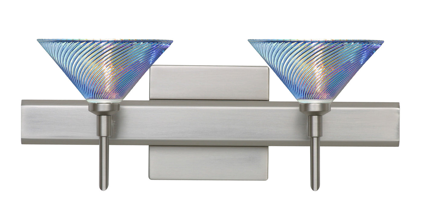Besa 2SW-550493-SN-SQ Wall Sconce, Satin Nickel