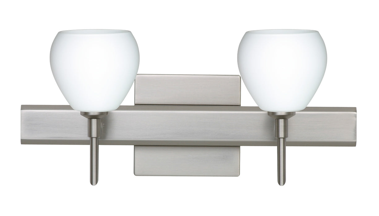 Besa 2SW-560507-SN-SQ Wall Sconce, Satin Nickel