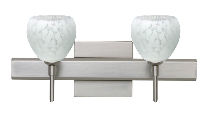 Besa 2SW-560519-SN-SQ Wall Sconce, Satin Nickel