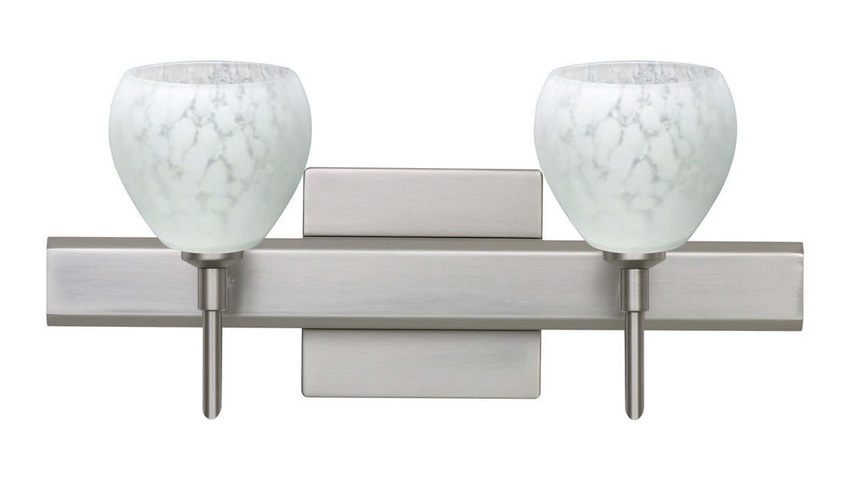 Besa 2SW-560519-SN-SQ Wall Sconce, Satin Nickel