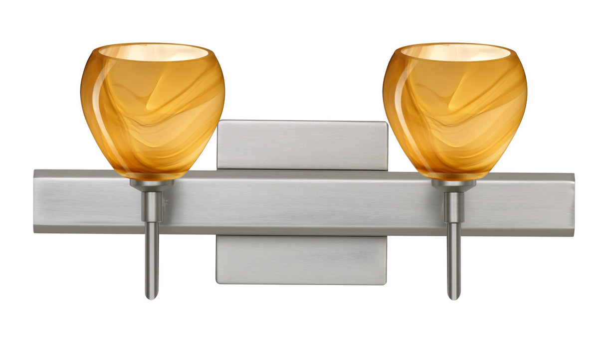 Besa 2SW-5605HN-SN-SQ Wall Sconce, Satin Nickel