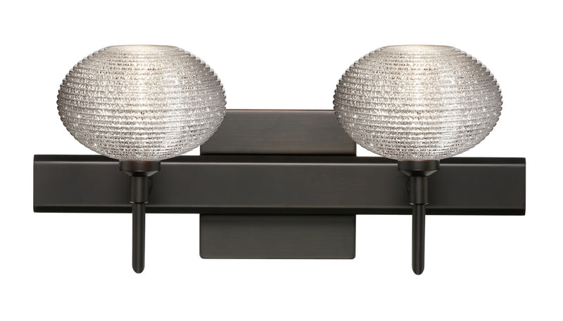 Besa 2SW-5612GL-BR-SQ Wall Sconce, Bronze