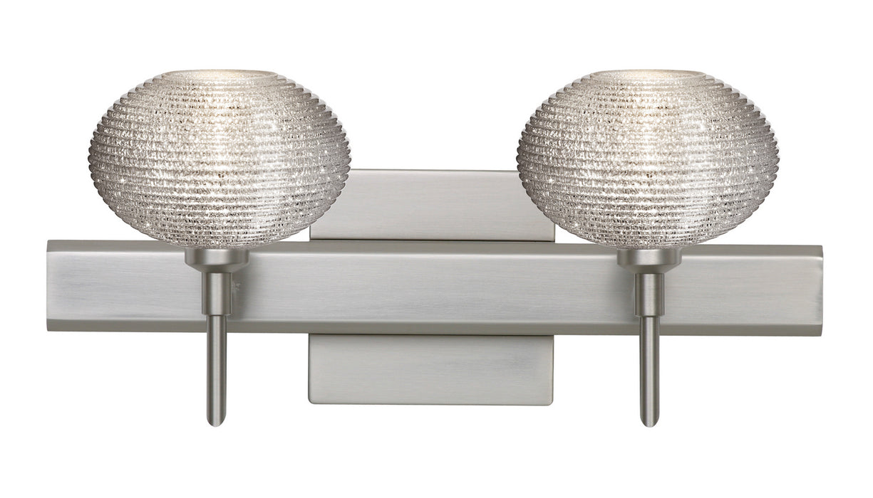 Besa 2SW-5612GL-SN-SQ Wall Sconce, Satin Nickel