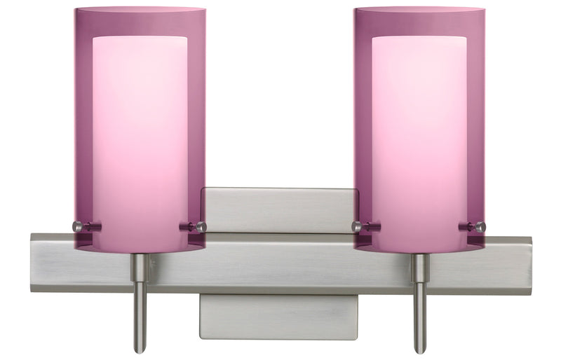 Besa 2SW-A44007-SN-SQ Wall Sconce, Satin Nickel