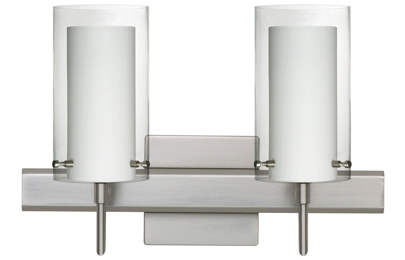 Besa 2SW-C44007-SN-SQ Wall Sconce, Satin Nickel