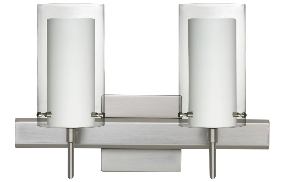 Besa 2SW-C44007-SN-SQ Wall Sconce, Satin Nickel