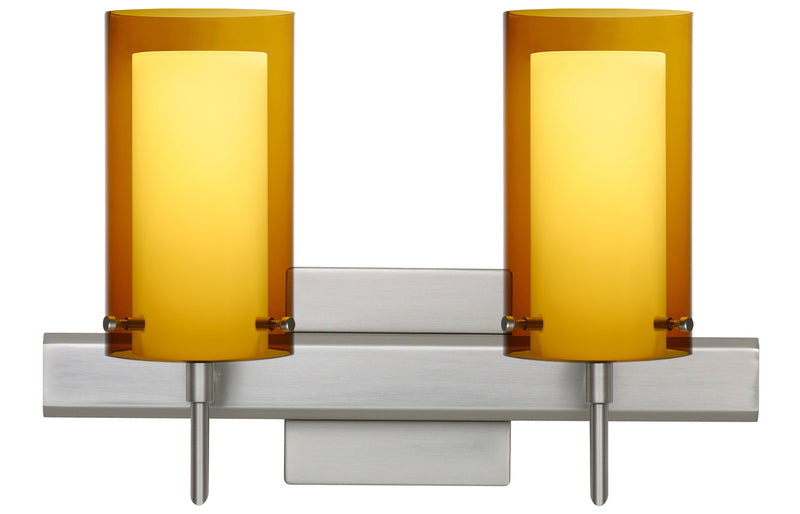 Besa 2SW-G44007-SN-SQ Wall Sconce, Satin Nickel