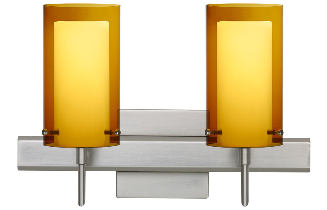 Besa 2SW-G44007-SN-SQ Wall Sconce, Satin Nickel