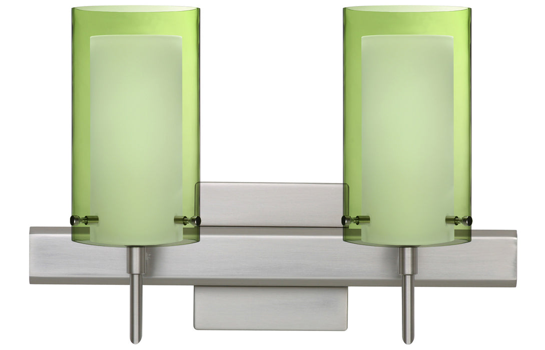 Besa 2SW-L44007-SN-SQ Wall Sconce, Satin Nickel