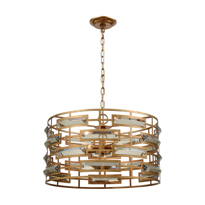 ELK Home 1141-031 Five Light Chandelier, Gold Leaf