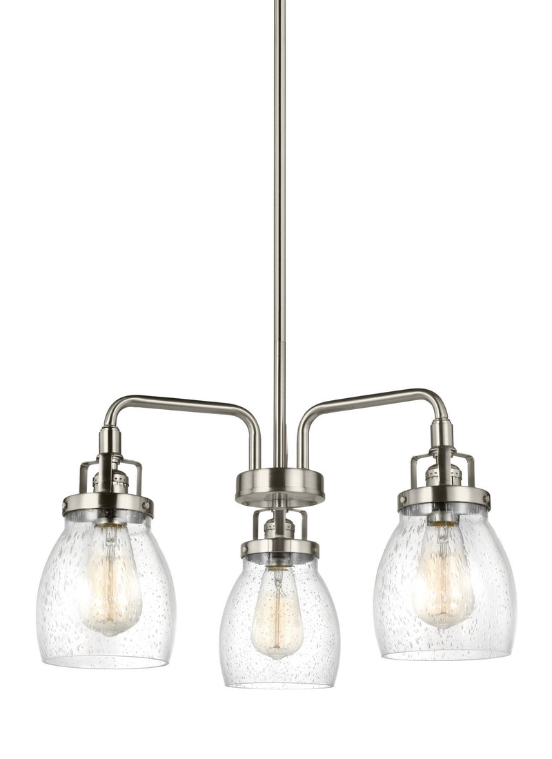 Generation Lighting 3114503-962 Three Light Chandelier, Brushed Nickel