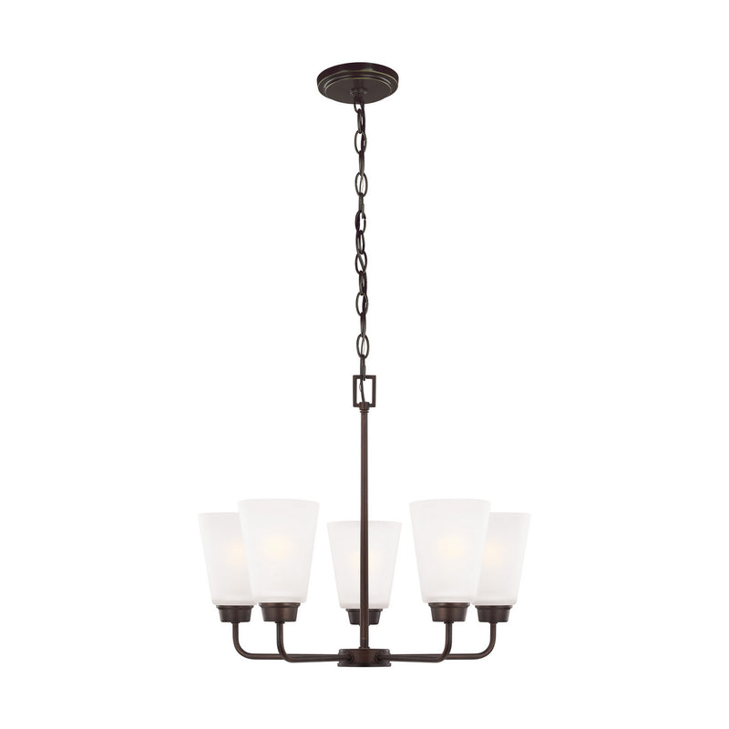 Generation Lighting 3115205EN3-710 Five Light Chandelier, Bronze