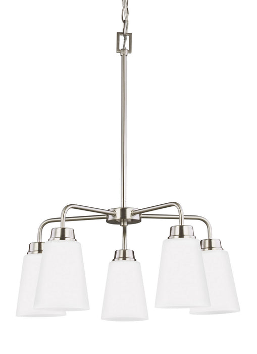 Generation Lighting 3115205EN3-962 Five Light Chandelier, Brushed Nickel