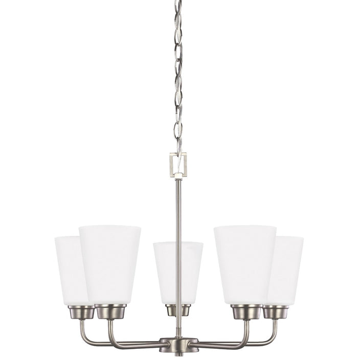 Generation Lighting 3115205EN3-962 Five Light Chandelier, Brushed Nickel