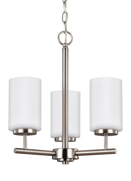 Generation Lighting 31160-962 Three Light Chandelier, Brushed Nickel