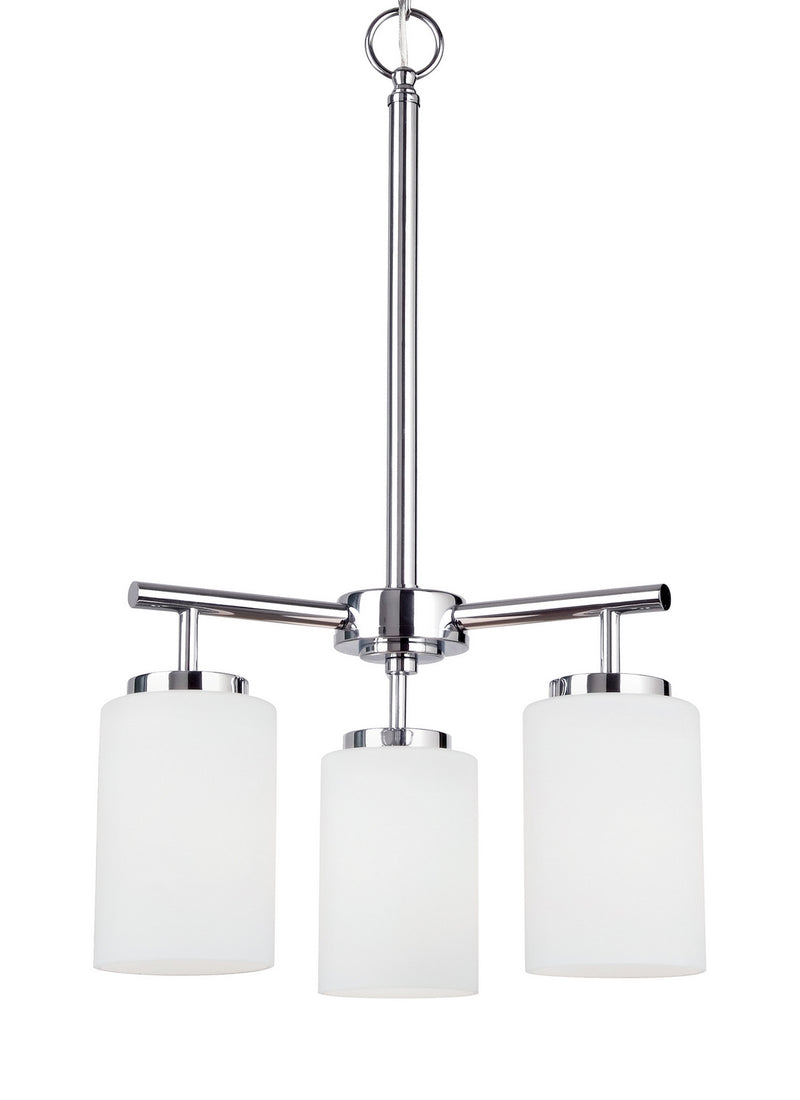 Generation Lighting 31160EN3-05 Three Light Chandelier, Chrome