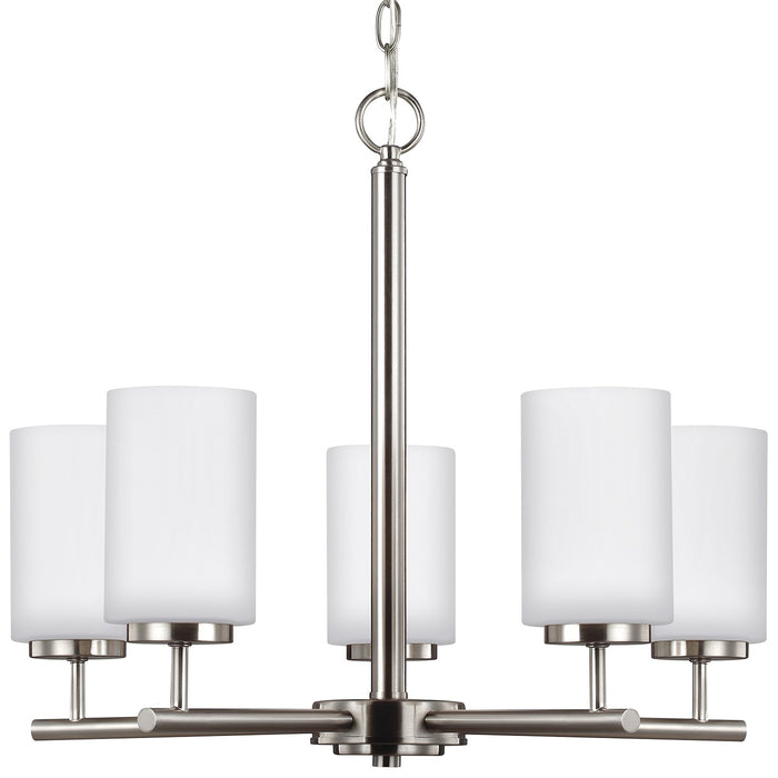Generation Lighting 31161-962 Five Light Chandelier, Brushed Nickel
