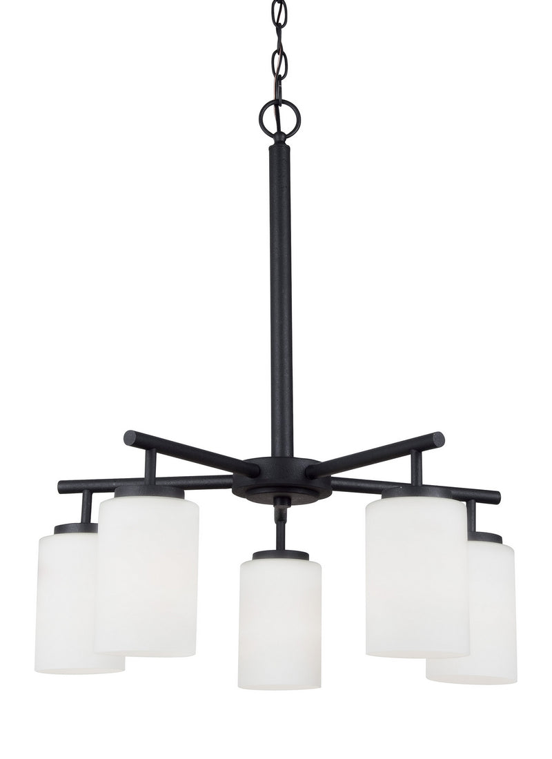 Generation Lighting 31161EN3-112 Five Light Chandelier, Midnight Black