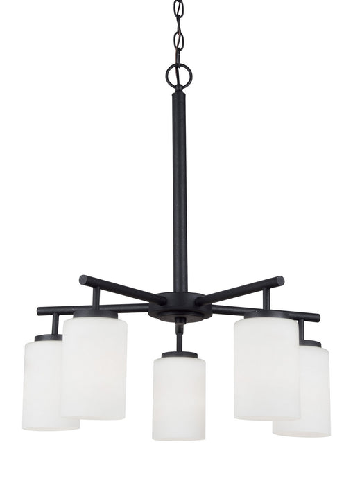 Generation Lighting 31161EN3-112 Five Light Chandelier, Midnight Black
