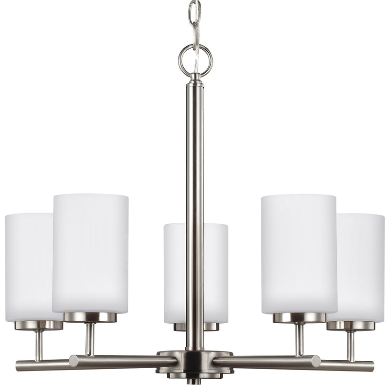 Generation Lighting 31161EN3-962 Five Light Chandelier, Brushed Nickel