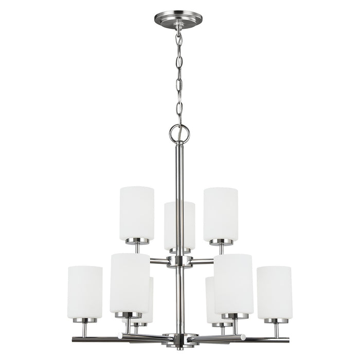 Generation Lighting 31162EN3-05 Nine Light Chandelier, Chrome