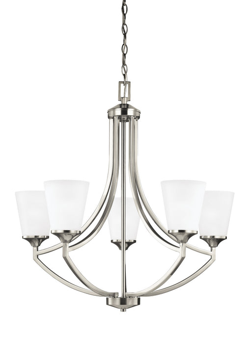 Generation Lighting 3124505EN3-962 Five Light Chandelier, Brushed Nickel