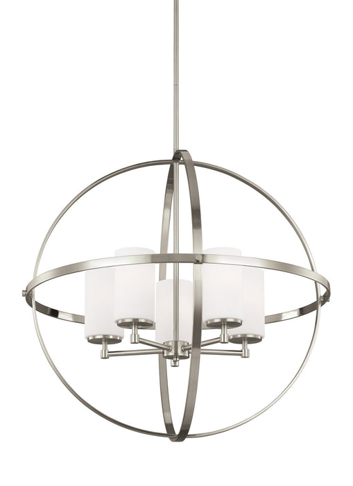 Generation Lighting 3124605EN3-962 Five Light Chandelier, Brushed Nickel