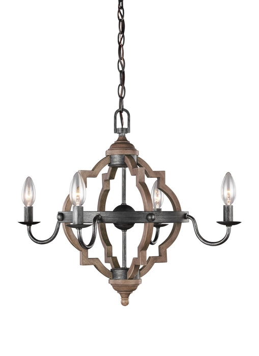 Generation Lighting 3124904EN-846 Four Light Chandelier, Stardust