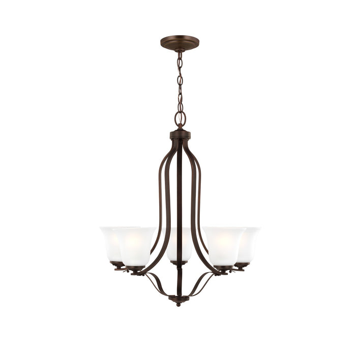 Generation Lighting 3139005-710 Five Light Chandelier, Bronze