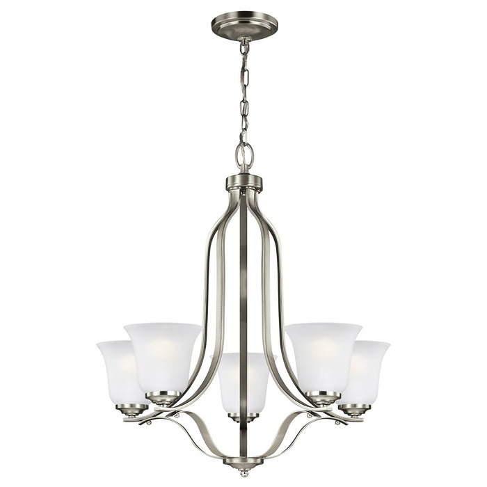 Generation Lighting 3139005-962 Five Light Chandelier, Brushed Nickel