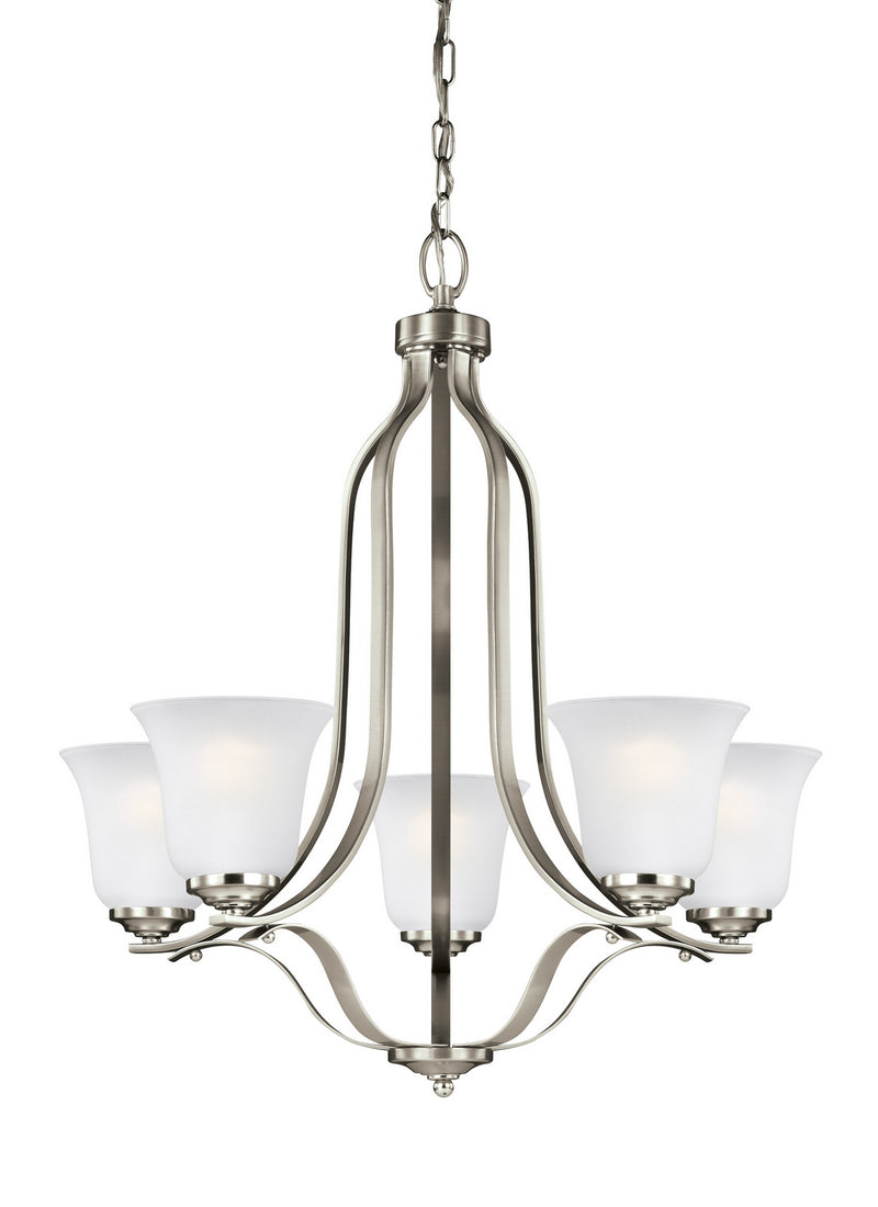 Generation Lighting 3139005EN3-962 Five Light Chandelier, Brushed Nickel
