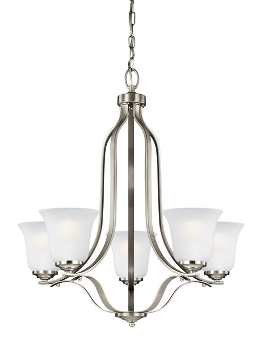 Generation Lighting 3139005EN3-962 Five Light Chandelier, Brushed Nickel