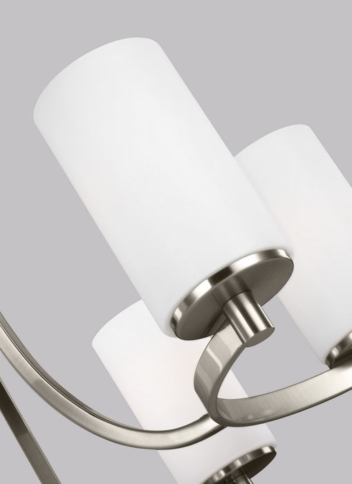 Generation Lighting 3139106EN3-962 Six Light Chandelier, Brushed Nickel