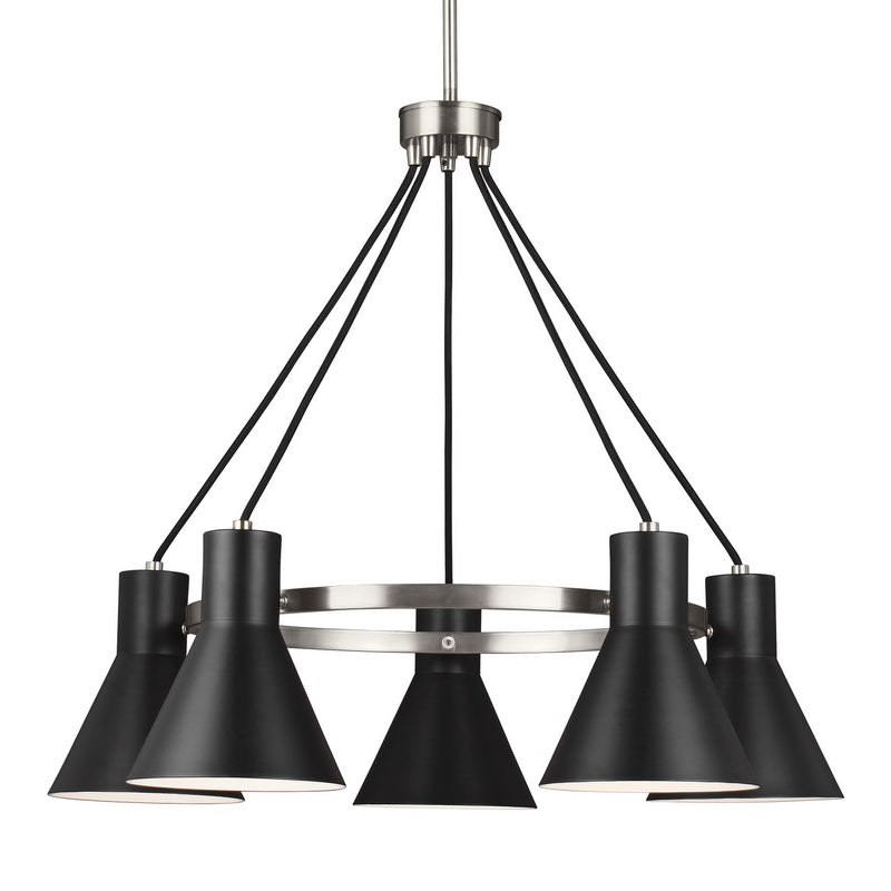 Generation Lighting 3141305-962 Five Light Chandelier, Brushed Nickel