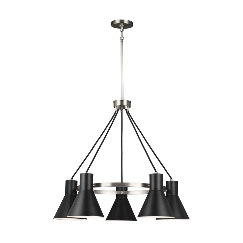 Generation Lighting 3141305-962 Five Light Chandelier, Brushed Nickel