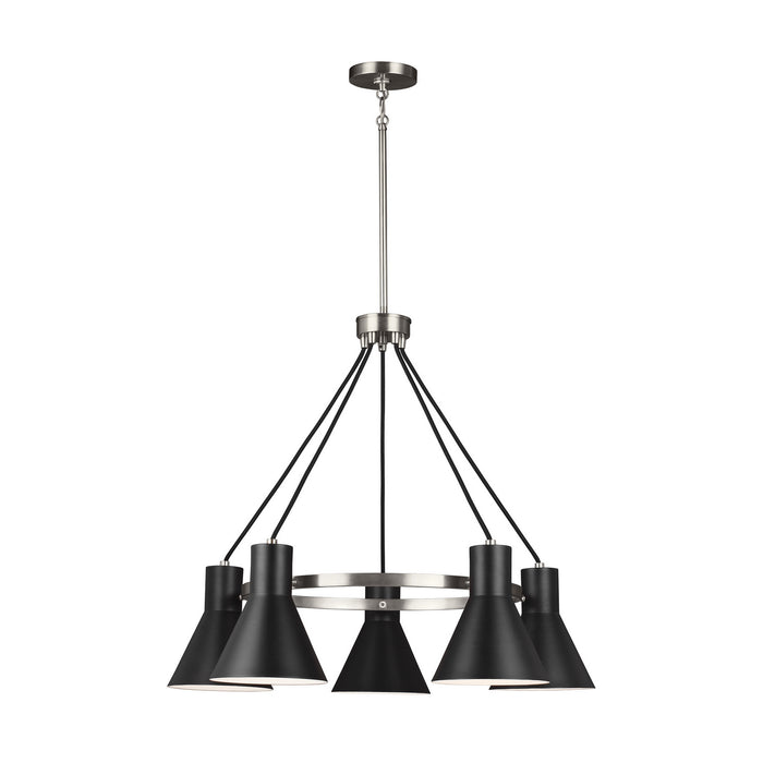 Generation Lighting 3141305-962 Five Light Chandelier, Brushed Nickel