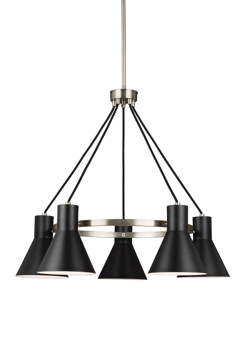 Generation Lighting 3141305EN3-962 Five Light Chandelier, Brushed Nickel