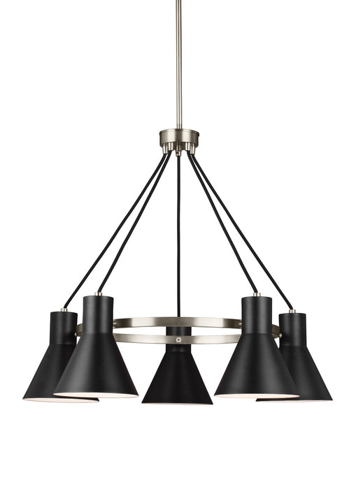 Generation Lighting 3141305EN3-962 Five Light Chandelier, Brushed Nickel