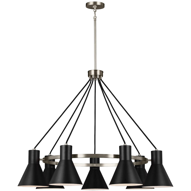 Generation Lighting 3141307-962 Seven Light Chandelier, Brushed Nickel