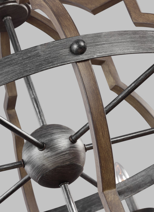 Generation Lighting 3224906-846 Six Light Chandelier, Stardust