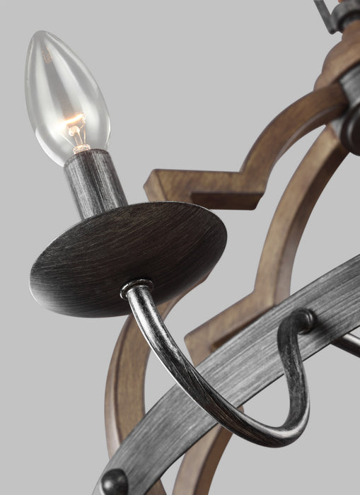 Generation Lighting 3224906EN-846 Six Light Chandelier, Stardust