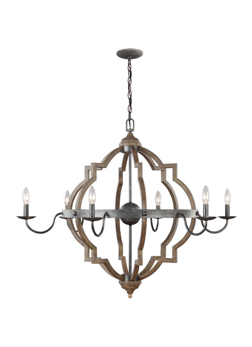 Generation Lighting 3224906EN-846 Six Light Chandelier, Stardust