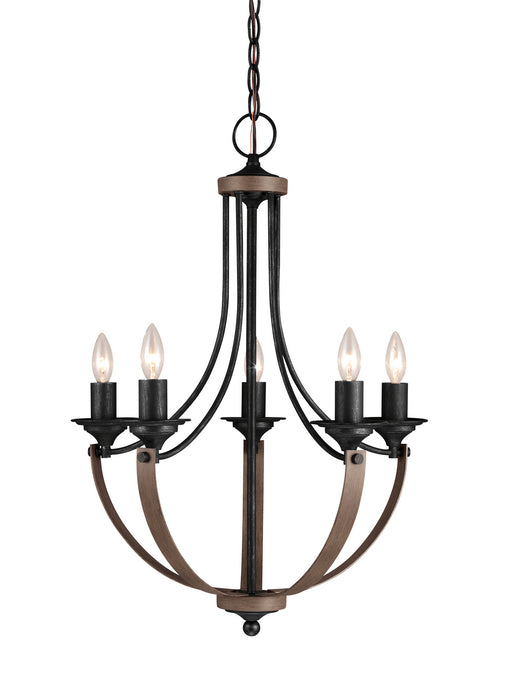Generation Lighting 3280405EN-846 Five Light Chandelier, Stardust