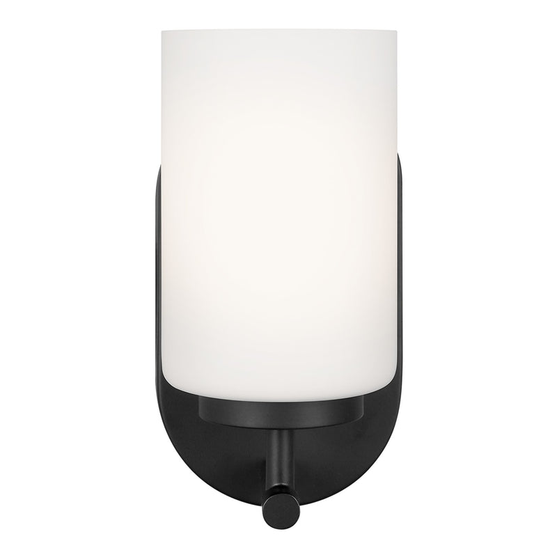 Generation Lighting 41160EN3-112 One Light Wall / Bath Sconce, Midnight Black