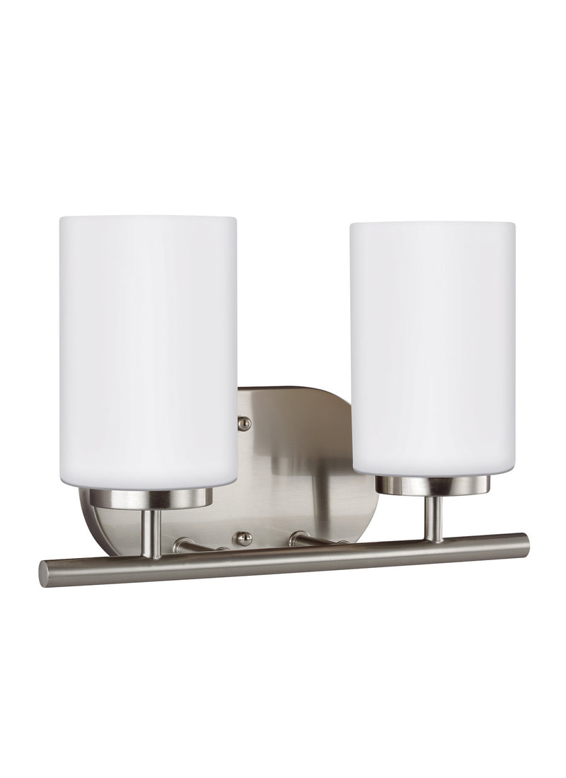 Generation Lighting 41161-962 Two Light Wall / Bath, Brushed Nickel